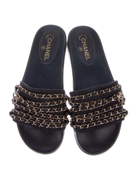 chanel crochet slides|chanel sandals canada.